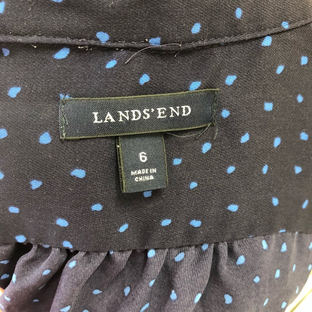 Lands end button down polo shirt blue size 6 (#27) - Picture 7 of 8